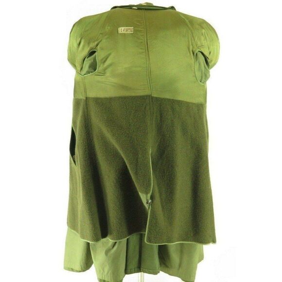 Vintage 50s US Army Overcoat M Short Green Military OG107 Wool Liner Belt Pocket - Picture 11 of 11